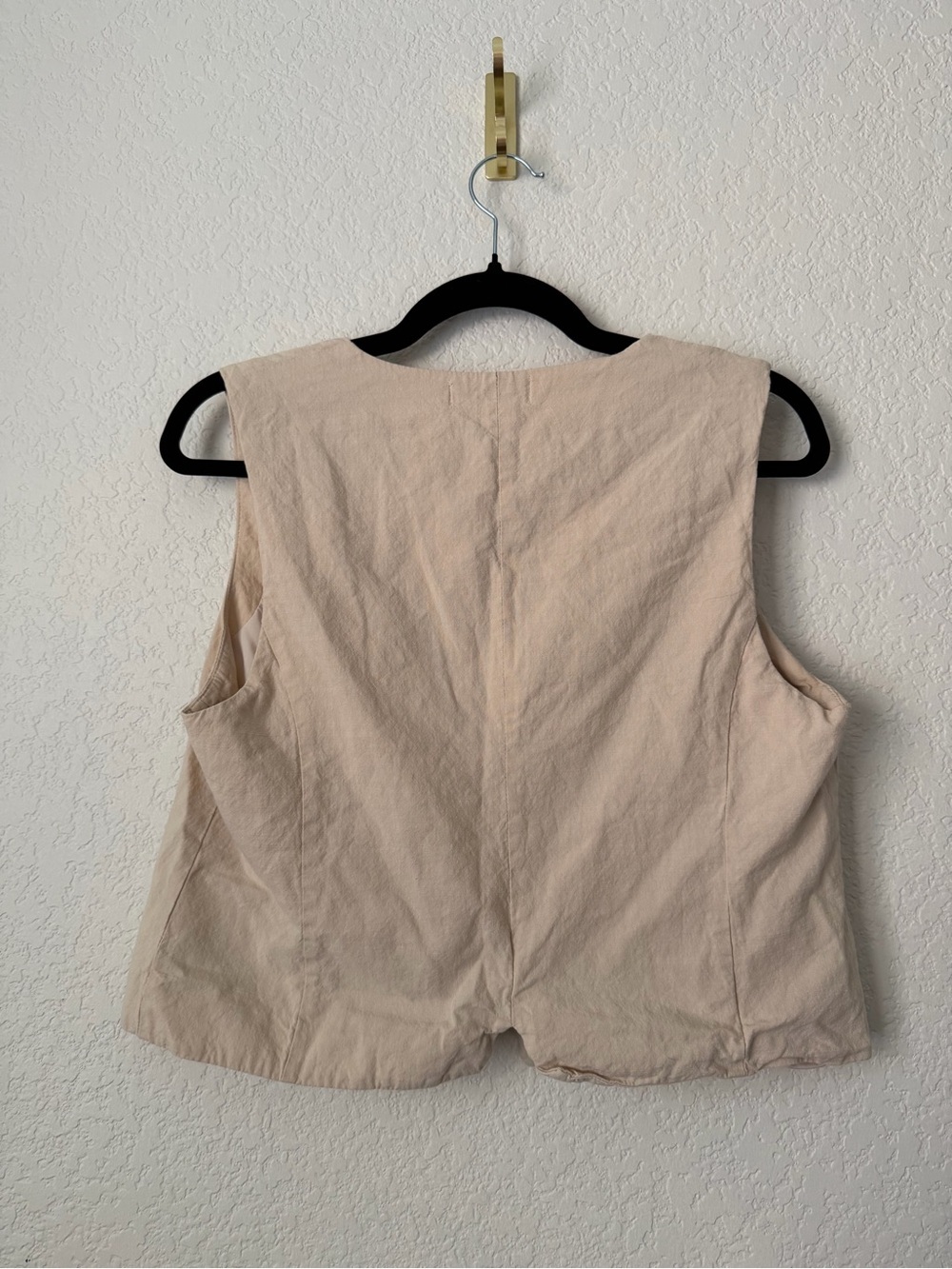 C’Isa Linen Cream Vest Size Large - Picture 2 of 4